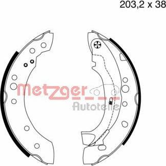 Metzger MG 961 - Set saboti frana aaoparts.ro