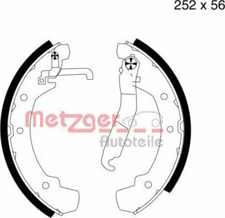 Metzger MG 499 - Set saboti frana aaoparts.ro