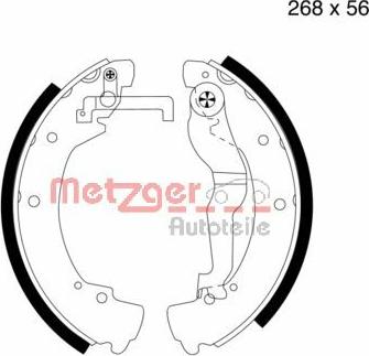 Metzger MG 548 - Set saboti frana aaoparts.ro