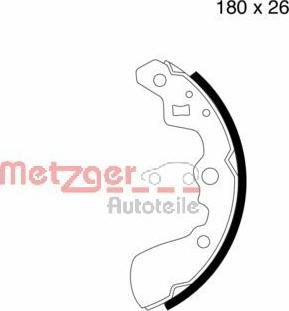 Metzger MG 659 - Set saboti frana aaoparts.ro