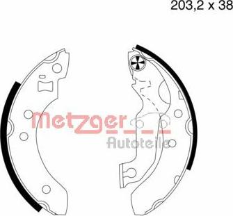 Metzger MG 374 - Set saboti frana aaoparts.ro
