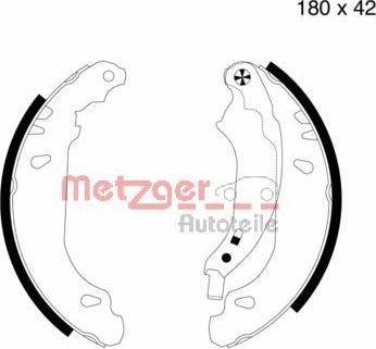 Metzger MG 715 - Set saboti frana aaoparts.ro