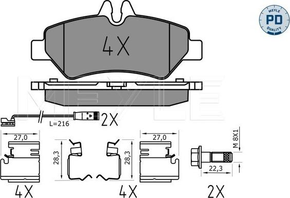 Meyle 025 291 9019/PD - Set placute frana,frana disc aaoparts.ro