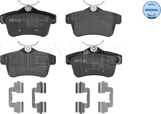 Meyle 025 249 2217 - Set placute frana,frana disc aaoparts.ro