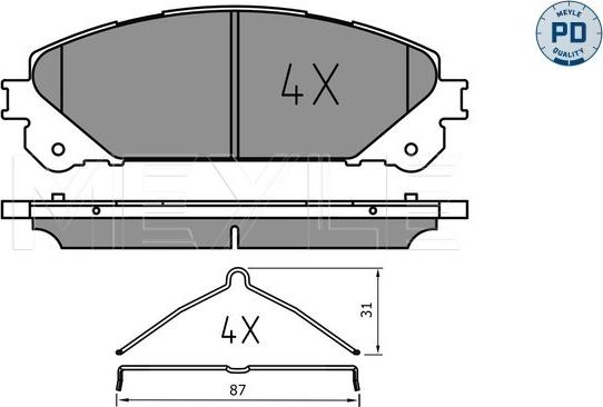 Meyle 025 244 5218/PD - Set placute frana,frana disc aaoparts.ro