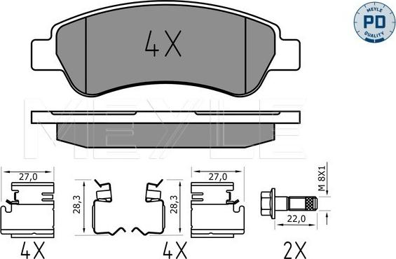 Meyle 025 244 6519/PD - Set placute frana,frana disc aaoparts.ro