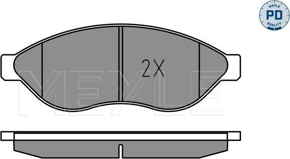 Meyle 025 244 6819-2/PD - Set placute frana,frana disc aaoparts.ro