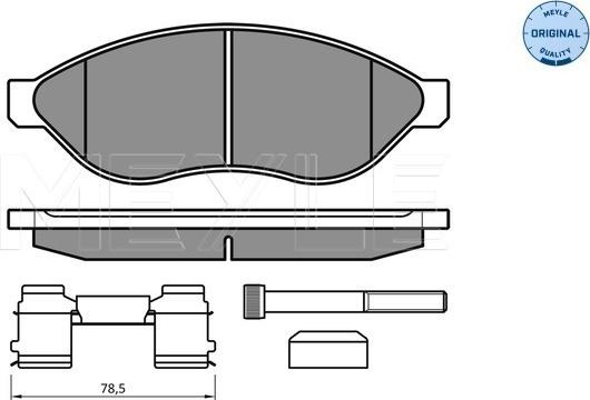 Meyle 025 244 6819/W2 - Set placute frana,frana disc aaoparts.ro