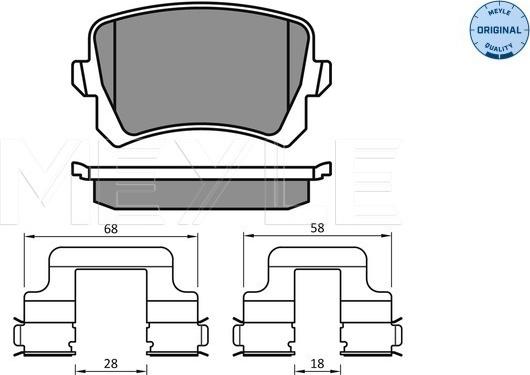 Meyle 025 244 8317 - Set placute frana,frana disc aaoparts.ro