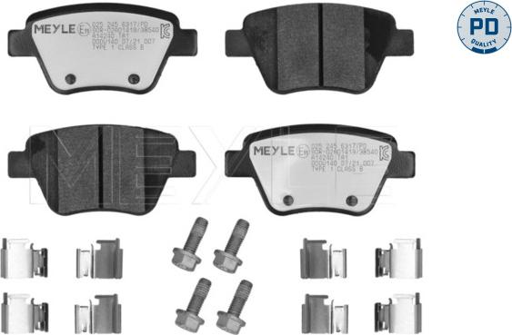 Meyle 025 245 6317/PD - Set placute frana,frana disc aaoparts.ro