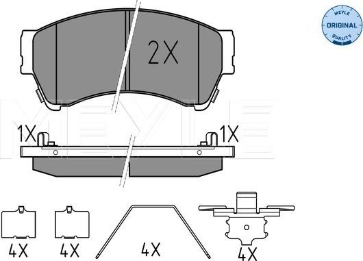 Meyle 025 245 8217/W - Set placute frana,frana disc aaoparts.ro