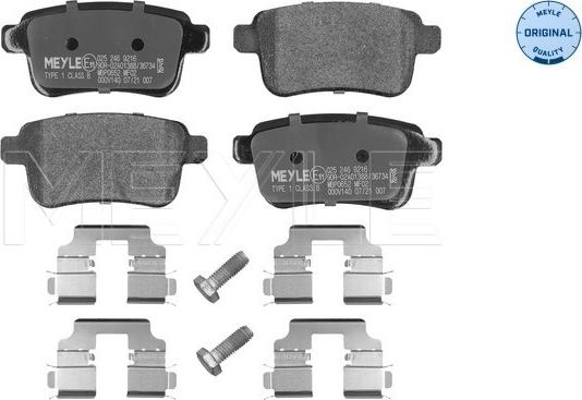 Meyle 025 246 9216 - Set placute frana,frana disc aaoparts.ro