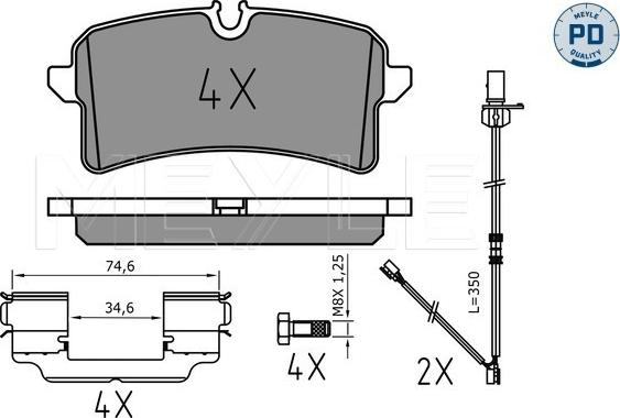 Meyle 025 246 4317/PD - Set placute frana,frana disc aaoparts.ro