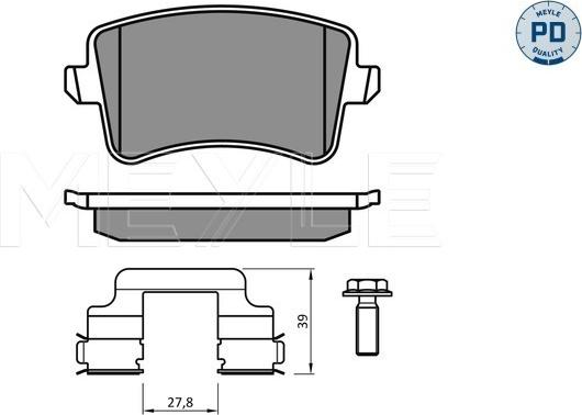 Meyle 025 246 0617-2/PD - Set placute frana,frana disc aaoparts.ro