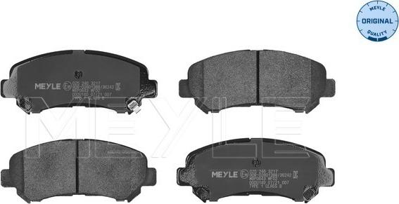 Meyle 025 246 3217 - Set placute frana,frana disc aaoparts.ro