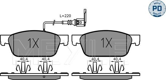 Meyle 025 246 2318/PD - Set placute frana,frana disc aaoparts.ro