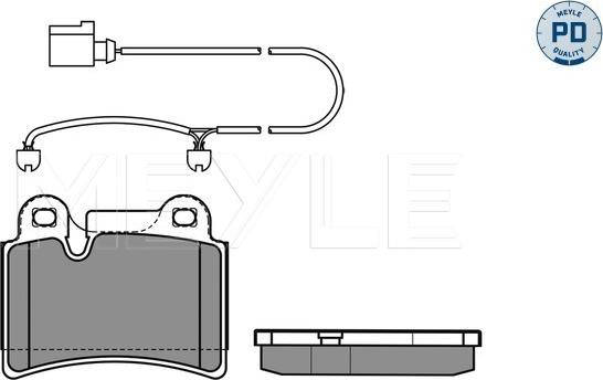 Meyle 025 240 9717/PD - Set placute frana,frana disc aaoparts.ro