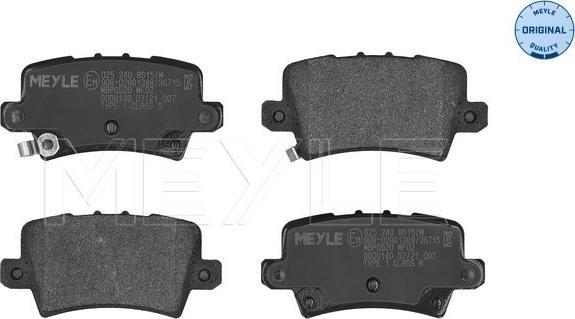 Meyle 025 240 8615/W - Set placute frana,frana disc aaoparts.ro