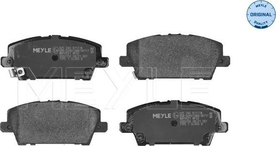 Meyle 025 240 8717/W - Set placute frana,frana disc aaoparts.ro