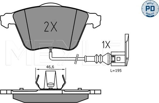 Meyle 025 240 2120/PD - Set placute frana,frana disc aaoparts.ro