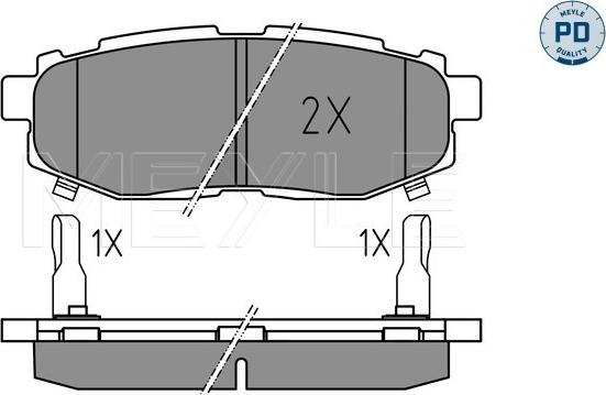 Meyle 025 248 5416/PD - Set placute frana,frana disc aaoparts.ro