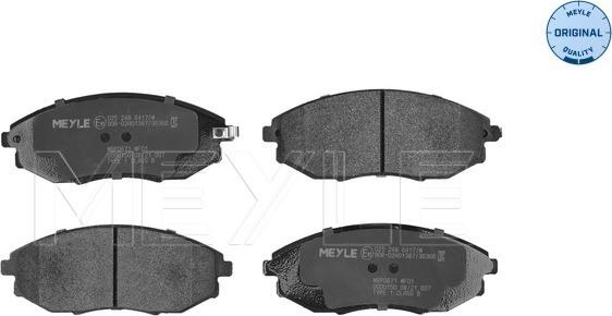 Meyle 025 248 6417/W - Set placute frana,frana disc aaoparts.ro