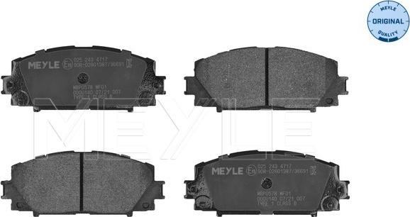 Meyle 025 243 4717 - Set placute frana,frana disc aaoparts.ro