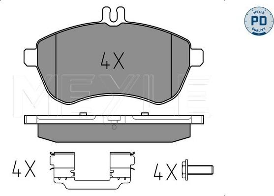 Meyle 025 243 0620-1/PD - Set placute frana,frana disc aaoparts.ro