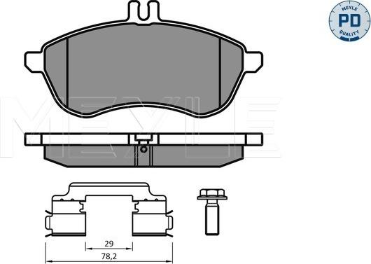 Meyle 025 243 0620-2/PD - Set placute frana,frana disc aaoparts.ro