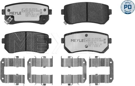 Meyle 025 243 2015/PD - Set placute frana,frana disc aaoparts.ro