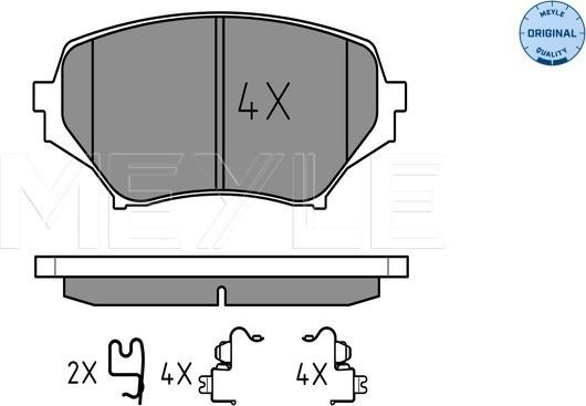 Meyle 025 242 9714/W - Set placute frana,frana disc aaoparts.ro