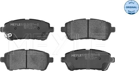 Meyle 025 242 8316/W - Set placute frana,frana disc aaoparts.ro