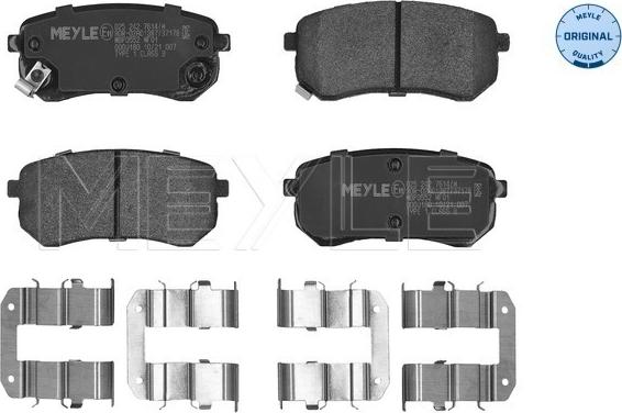 Meyle 025 242 7614/W - Set placute frana,frana disc aaoparts.ro