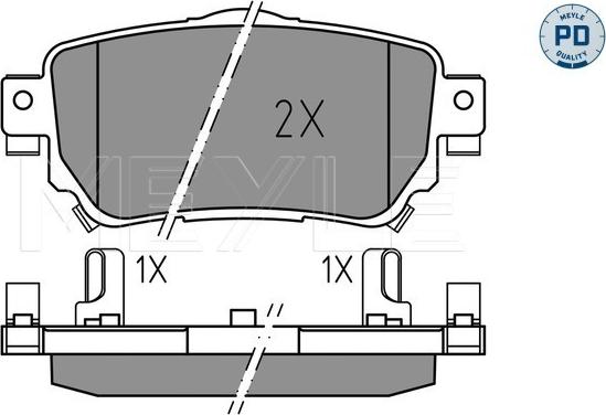 Meyle 025 259 6515/PD - Set placute frana,frana disc aaoparts.ro