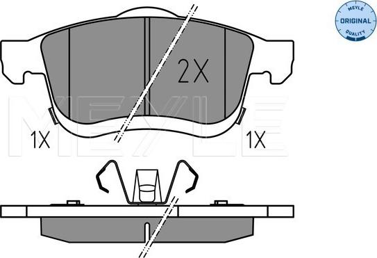 Meyle 025 259 0621 - Set placute frana,frana disc aaoparts.ro