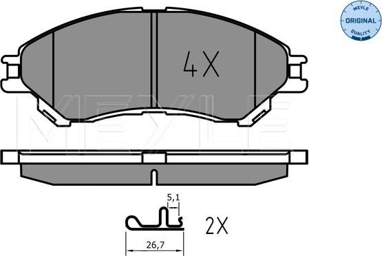 Meyle 025 259 7916 - Set placute frana,frana disc aaoparts.ro