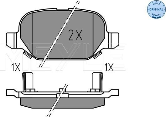 Meyle 025 254 1014 - Set placute frana,frana disc aaoparts.ro