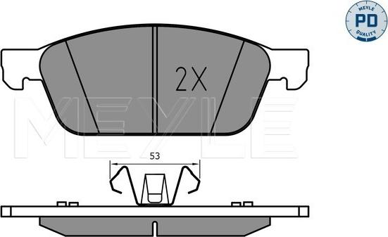 Meyle 025 255 5518/PD - Set placute frana,frana disc aaoparts.ro