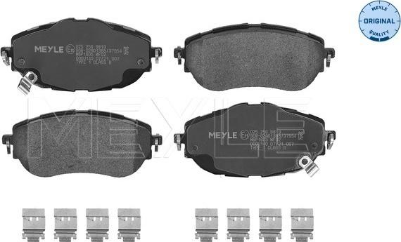 Meyle 025 256 9819 - Set placute frana,frana disc aaoparts.ro