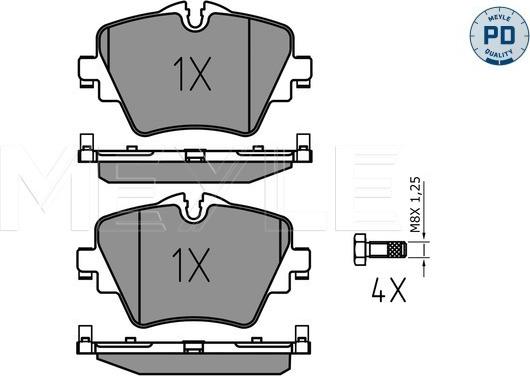 Meyle 025 256 1718/PD - Set placute frana,frana disc aaoparts.ro