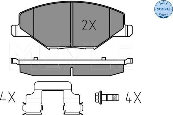 Meyle 025 256 8118 - Set placute frana,frana disc aaoparts.ro