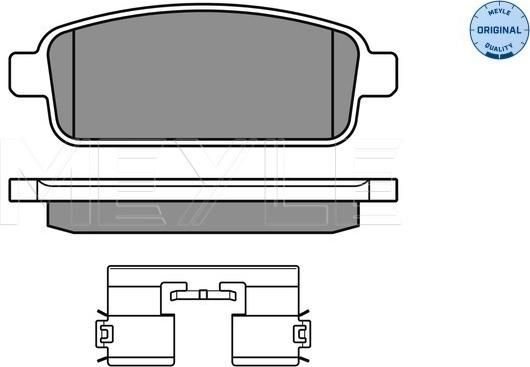 Meyle 025 250 9616/W - Set placute frana,frana disc aaoparts.ro