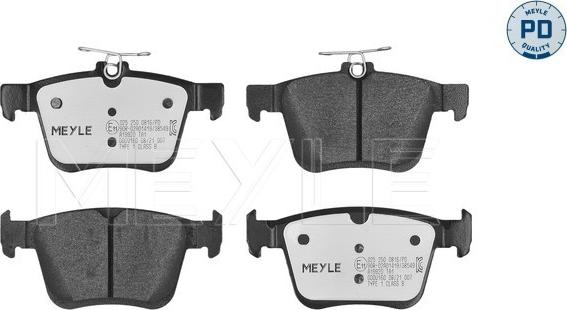 Meyle 025 250 0816/PD - Set placute frana,frana disc aaoparts.ro