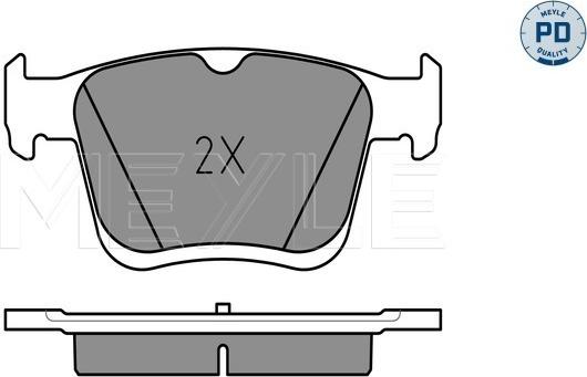 Meyle 025 250 0816/PD - Set placute frana,frana disc aaoparts.ro