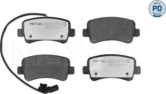 Meyle 025 251 1218/PD - Set placute frana,frana disc aaoparts.ro