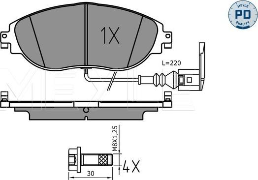 Meyle 025 251 1720/PD - Set placute frana,frana disc aaoparts.ro