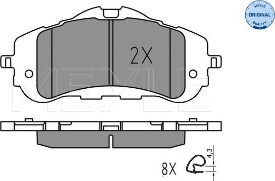 Meyle 025 258 9518 - Set placute frana,frana disc aaoparts.ro