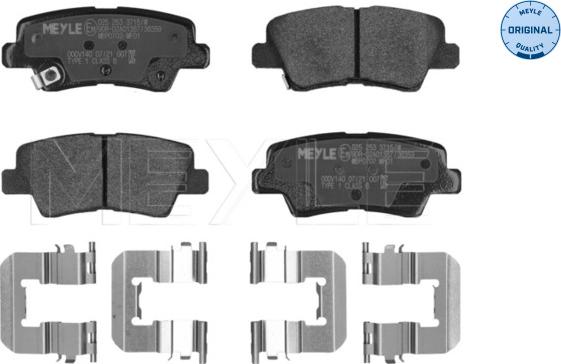 Meyle 025 253 3715/W - Set placute frana,frana disc aaoparts.ro