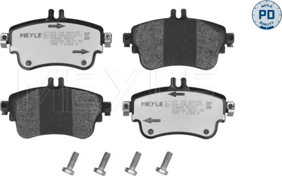 Meyle 025 253 2619/PD - Set placute frana,frana disc aaoparts.ro