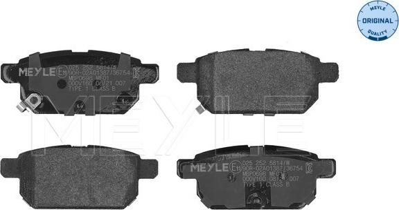 Meyle 025 252 5814/W - Set placute frana,frana disc aaoparts.ro